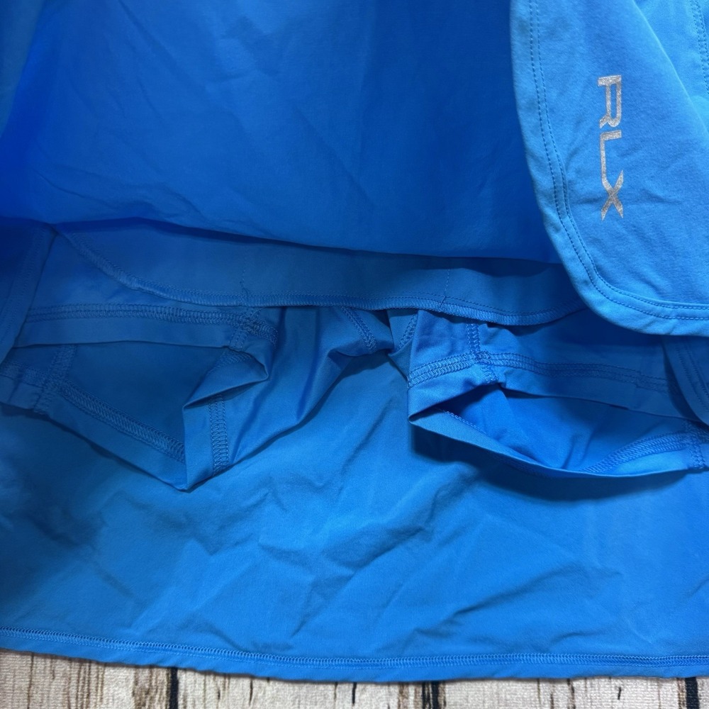 RLX Ralph Lauren Skort Skirt Womens M Blue Golf Athletic Stretch Pockets Lined - Picture 6 of 7